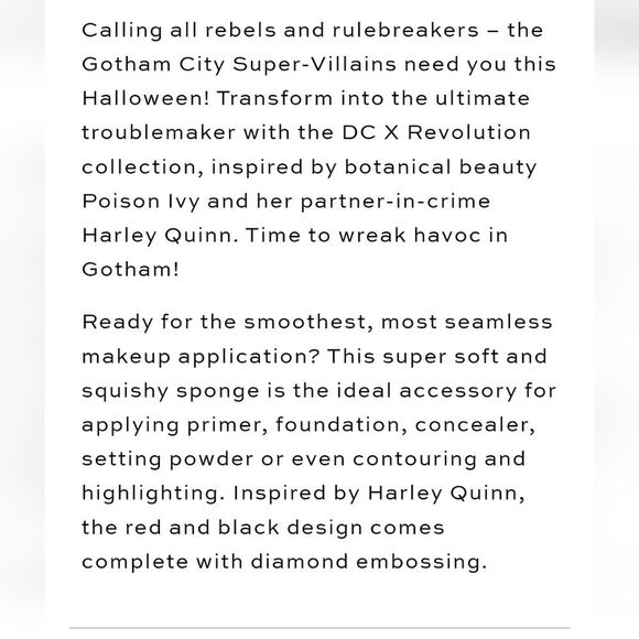 Revolution Beauty X DC Comics Harley Quinn Diamond Blending Sponge - Picture 4 of 4